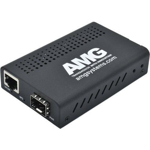 AMG 210M-1G-1S Multi-Rate Media Converter, 1 x 10-100-1000Base-TX RJ45 Port