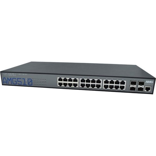 AMG 510-24G-4XS Commercial 28 Port Managed Switch, 24 x 10-100-1000Base-TX RJ45 Port