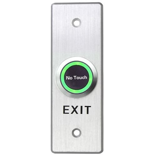 CQR XB-NT40-ALI Architrave Touchless Sensor Request-to-Exit Button, 120mm Read Range, Aluminium