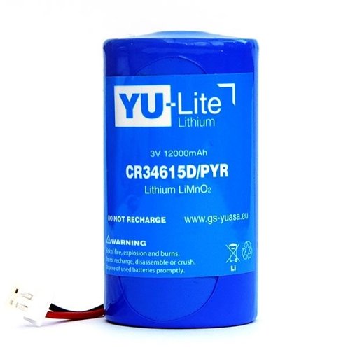 Yuasa CR34615D-PYR YU-Lite Lithium Series, 3V 12000mAh, Lithium Battery