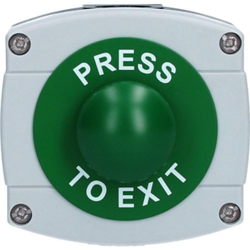 CDVI PBT-090WP Weatherproof Exit Button, Green Dome, IP65