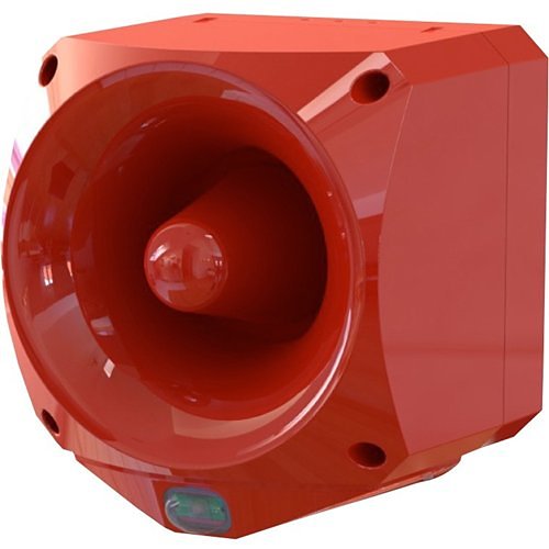 Klaxon ENC-6002 Nexus Pulse 110db Sounder Beacon 17-60V DC 85mA, IP66, Red Body and White Flash