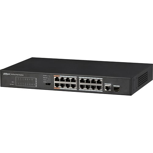 Dahua PFS3117-16ET-135 16-Port PoE Switch, 16 x 10-100M RJ45, 135W