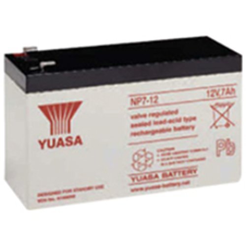 Yuasa NP7-12LFR Industrial NP Series, 12V 7Ah Valve Regulated Lead Acid Battery, Flame Retardant, 20-Hr Rate Capacity, General Purpose