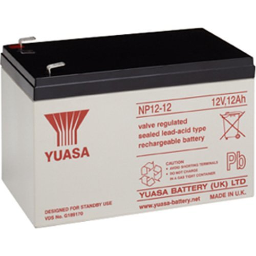 Yuasa NP12-12 Industrial NP Series, 12V 12Ah Valve Regulated Lead Acid Battery, 20-Hr Rate Capacity, General Purpose