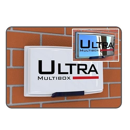 CQR BCMB-ULTRA Multibox Series Sounder Rectangle Cover, Outdoor Use, White