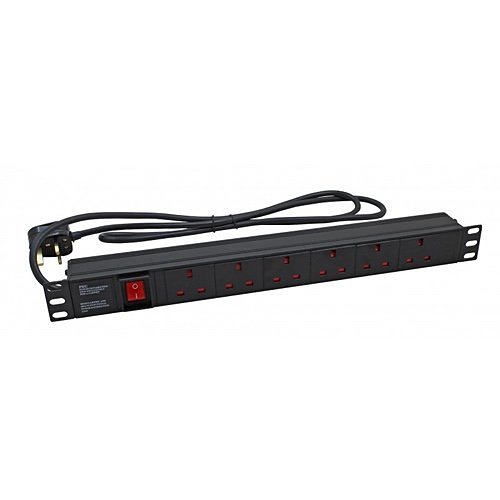 Connectix RR-FP1-6 RackyRax Series 6-Socket Rack Power Distribution Unit , Surge Protected, Mount Horizontal