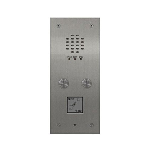 Videx VR120/136-2 2-Button VR120 Panel with 136 Amplifier, Flush Mount