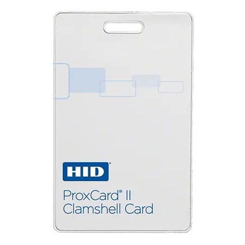 HID 1326LMSMV ProxCard II 1326 Clamshell Smart Card, Programmed, Plain White Vinyl with Matte Finish Front, Molded HID Logo Back, Sequential Matching Encoded/Printed Numbers, Vertical Slot