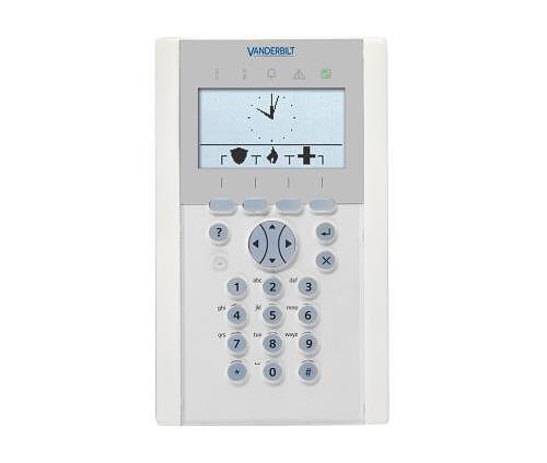 Vanderbilt SPCK620.100 LCD Comfort Keypad with Graphical Display, 4 Soft Keys