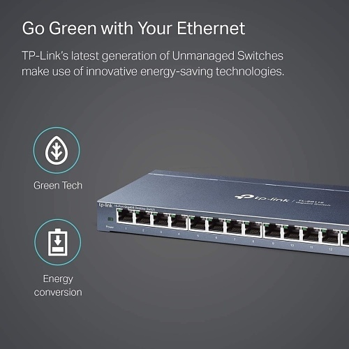 Switch GIGAMEDIA 16 Ports Gigabit PoE+ 200W - GGMGS16P Montable En Rack Non Géré