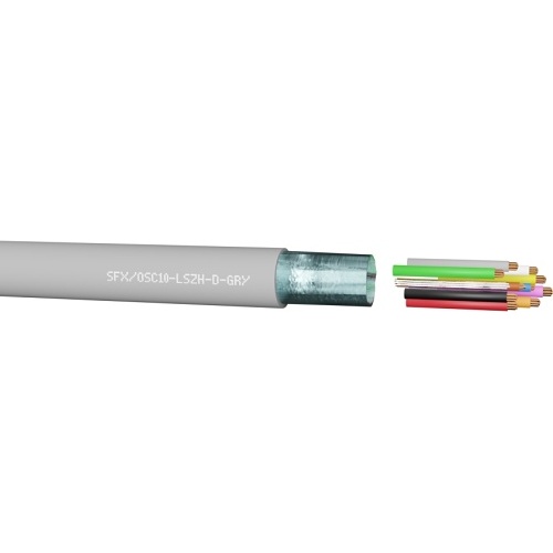 Securi-Flex SFX/OSC10-LSZH-D-GRY-100 100m OSC10 10 Core 24AWG