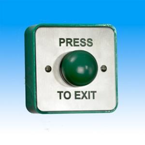 RGL - EBGBWOC02/PTE - Request to Exit Button Steel Green Dome 1gang