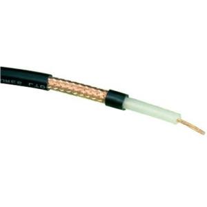 Cables Direct Coaxial Video Cable for Video Device, Surveillance Camera, Home Theater System - 200 m - Shielding - Black