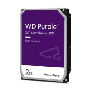 WD Purple WD22PURZ 2 TB Hard Drive - 3.5" Internal - SATA (SATA/600) - Conventional Magnetic Recording (CMR) Method - Video Surveillance System Device Supported