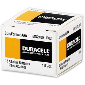 Duracell MN2400 Battery - Alkaline Manganese - 4 - For Multipurpose - AAA - 1.5 V DC - 1200 mAh