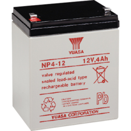 Yuasa NP4-12 Multipurpose Battery - 4000 mAh - Sealed Lead Acid (SLA) - 12 V DC - Battery Rechargeable