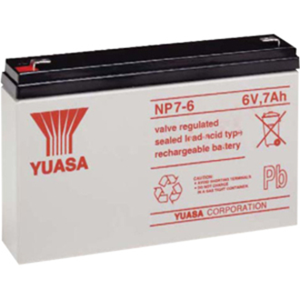 Yuasa NP7-6 Battery - Lead Acid - For Multipurpose - Battery Rechargeable - 6 V DC - 7000 mAh