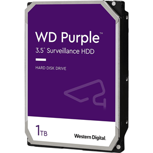 WD Purple WD10PURZ 1 TB Hard Drive - 3.5" Internal - SATA (SATA/600) - Conventional Magnetic Recording (CMR) Method - Network Video Recorder Device Supported - 5400rpm