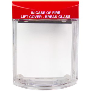 STI Stopper STI-6931 Security Cover for Call Point, Switchboard - Polycarbonate - Clear, Red