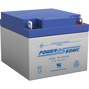 Power Sonic PS-12260 Battery - Lead Acid - For General Purpose - Battery Rechargeable - 12 V DC - 26000 mAh