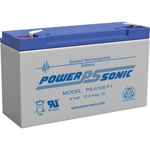 Power-Sonic PS-6100 General Purpose Battery - 12000 mAh - Sealed Lead Acid (SLA) - 6 V DC - Battery Rechargeable