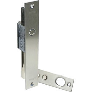 alpro Electric Deadbolt - 1 - Surface-mountable for Door - Chromium Coated Steel - Door, Faceplate