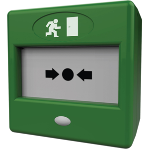CQR FP3 Manual Call Point For Access Control System - Green - Plastic, Glass, Acrylonitrile Butadiene Styrene (ABS)