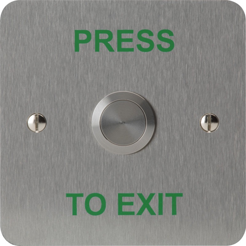 3E 3E0658N-1PTE Push Button - Single Gang - Stainless Steel - Stainless Steel