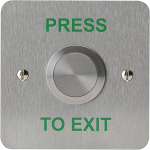 3E Push Button - Single Gang - Silver - Stainless Steel