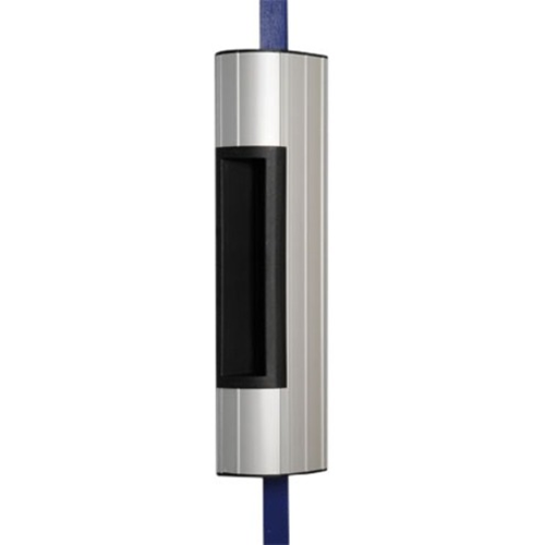 Diax Magnetic Lock - 300 kg Holding Force - Satin Anodized Aluminum - Monitored, Pre-drilled