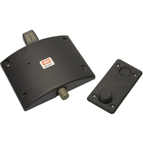 UNION DoorSense Doorstop - Battery Operated, Lightweight, Impact Resistant, Easy Installation - 207 mm x 194 mm x 43 mm - Black