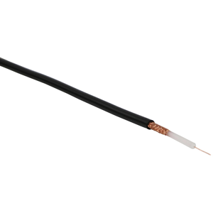 Excel Coaxial Video Cable for Video Device, Surveillance Camera - 100 m - Bare Wire - Bare Wire - Black