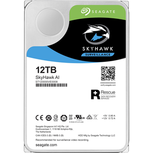Seagate SkyHawk AI ST12000VE0008 12 TB Hard Drive - 3.5" Internal - SATA (SATA/600) - 7200rpm - 256 MB Buffer