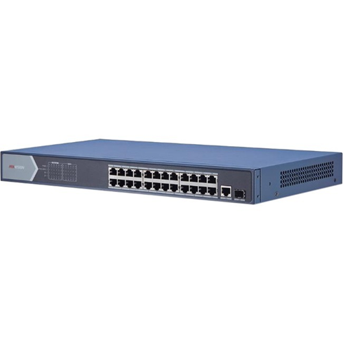 Hikvision DS-3E0526P-E 24 Ports Ethernet Switch - 2 Layer Supported - Modular - Twisted Pair, Optical Fiber