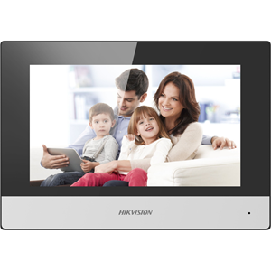 Hikvision DS-KH6320-WTE1 17.8 cm (7") Video Door Phone - Touchscreen TFT LCD - Plastic - Indoor