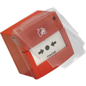 EMS FireCell Manual Call Point For Fire Alarm - Red, Transparent