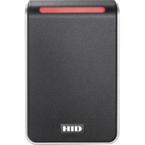 HID Signo 40 Card Reader Access Device - Black, Silver - Door - Proximity - 100 mm Operating Range - Bluetooth - Serial - Wiegand - 12 V DC - Gang Box Mount, Wall Mountable