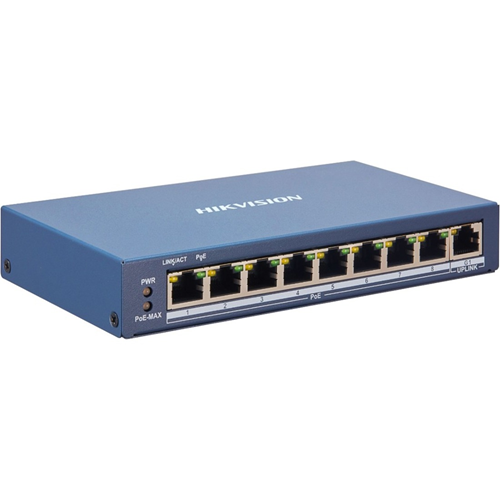 Hikvision Pro DS-3E1309P-EI 8 Ports Manageable Ethernet Switch - 2 Layer Supported - 120 W Power Consumption - 110 W PoE Budget - Twisted Pair - PoE Ports - 3 Year Limited Warranty