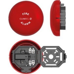 Vimpex ClamBell Alarm Bell - Wired - 24 V - Audible - Wall Mountable - Red