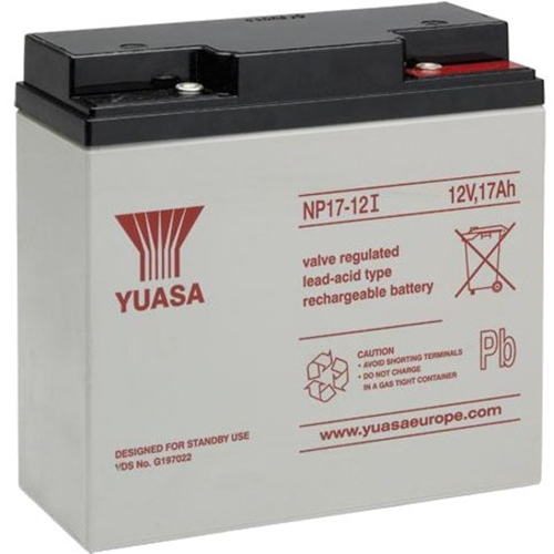 Yuasa NP17-12I Battery - Lead Acid - 1 / Pack - For Multipurpose - Battery Rechargeable - 12 V DC - 17000 mAh