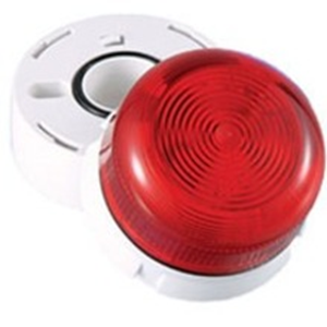 Klaxon Flashguard Security Strobe Light - Red - Wired - 35 V DC - Visual - White